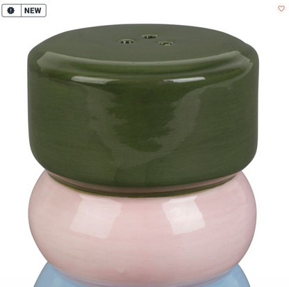 SALIERE POIVRIERE BTE KITCHFUN KAKI+ROSE+BLEU