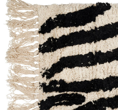 TAPIS TUFTE FELIEN NOIR+ECRU 95X60CM