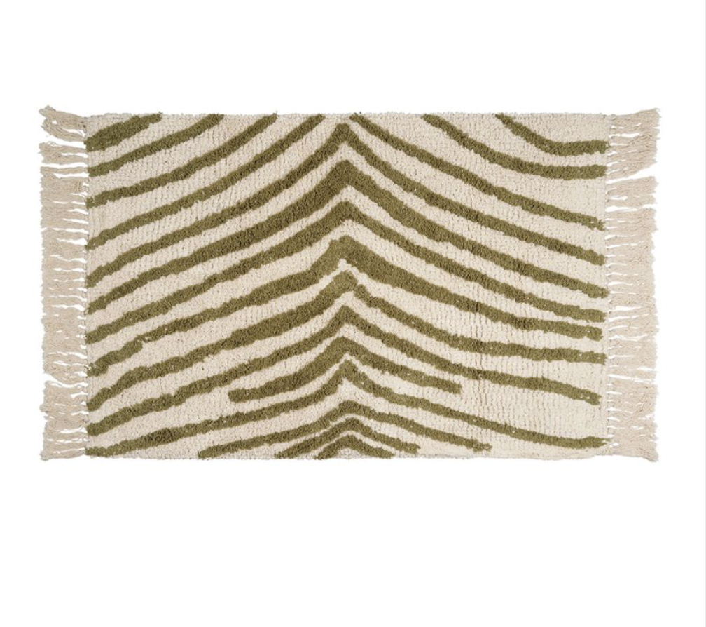 TAPIS TUFTE FELIEN KAKI+ECRU 95X60CM