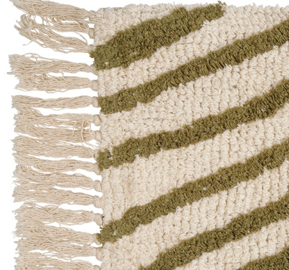TAPIS TUFTE FELIEN KAKI+ECRU 95X60CM