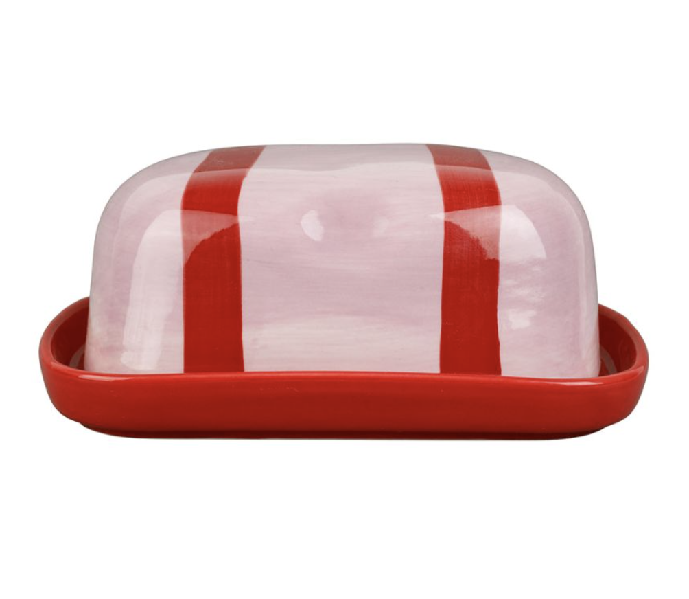BEURRIER KITCHFUN LILAS + ROUGE 18X12X7.5CM