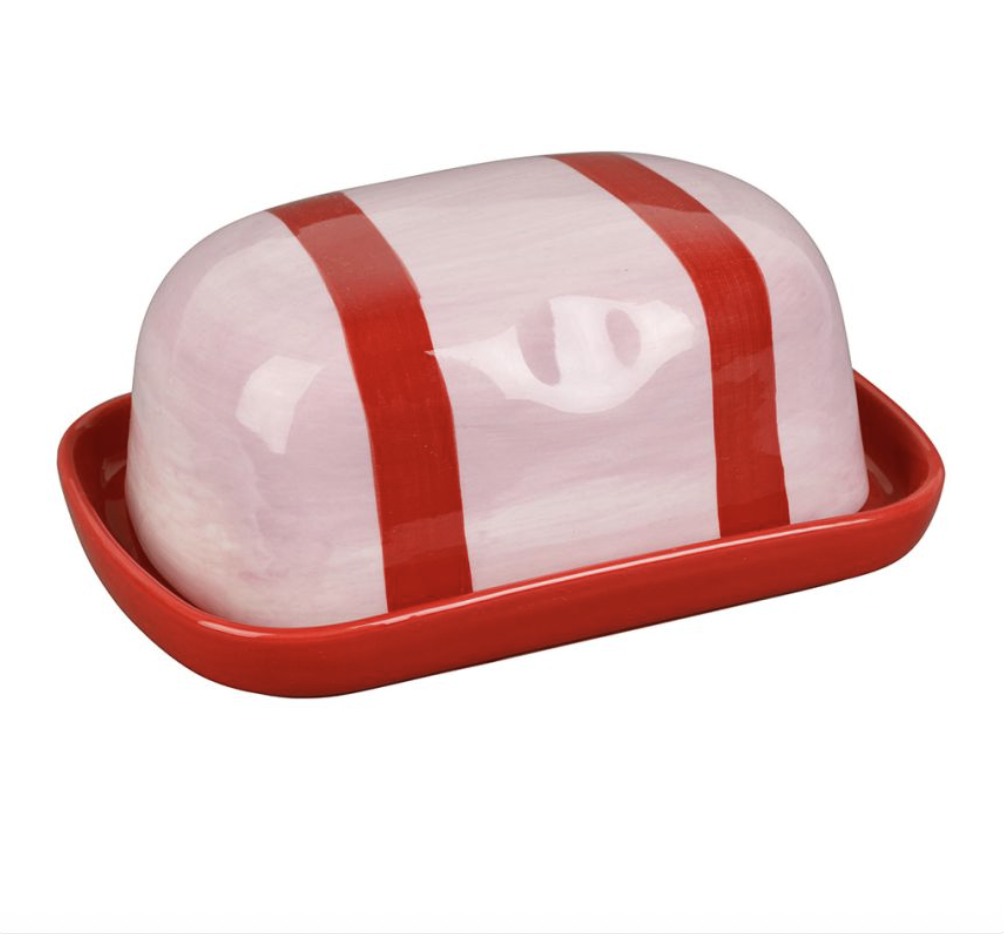 BEURRIER KITCHFUN LILAS + ROUGE 18X12X7.5CM