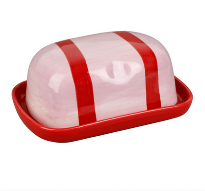 BEURRIER KITCHFUN LILAS + ROUGE 18X12X7.5CM