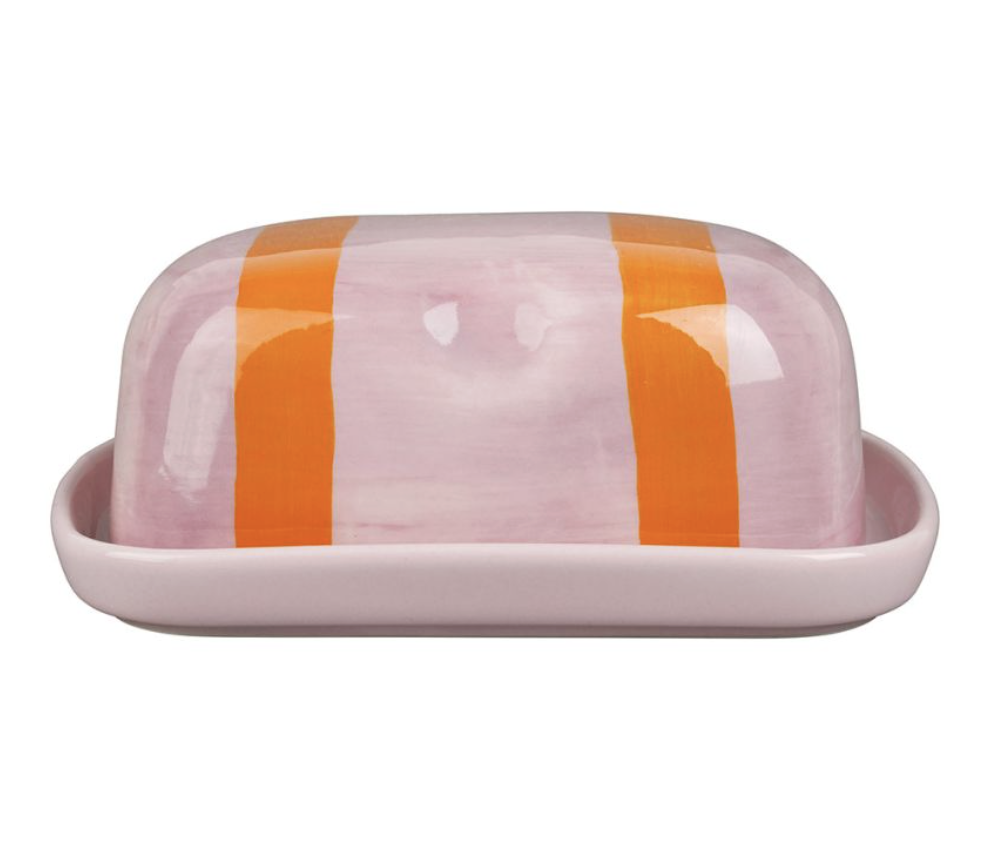 BEURRIER KITCHFUN LILAS + ORANGE 18X12X7.5CM