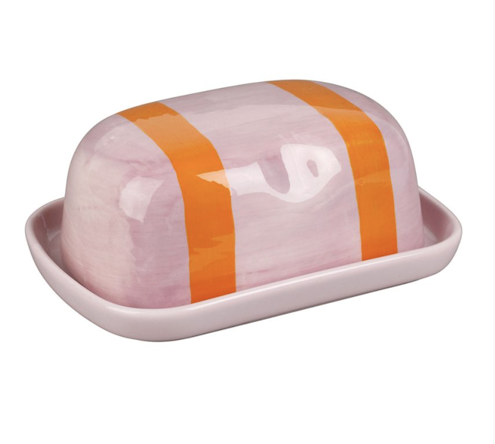 BEURRIER KITCHFUN LILAS + ORANGE 18X12X7.5CM