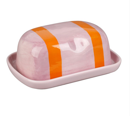 BEURRIER KITCHFUN LILAS + ORANGE 18X12X7.5CM