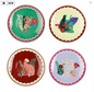 ASSIETTE MINI X4 BTE THAIGER MULTICOLORE D15CM
