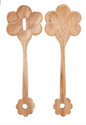 COUVERTS SALADE FLEUR X2 DALBERT NATUREL L31CM