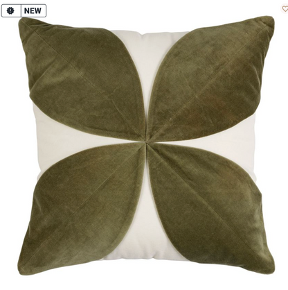 COUSSIN FLORILENE KAKI 45X45CM