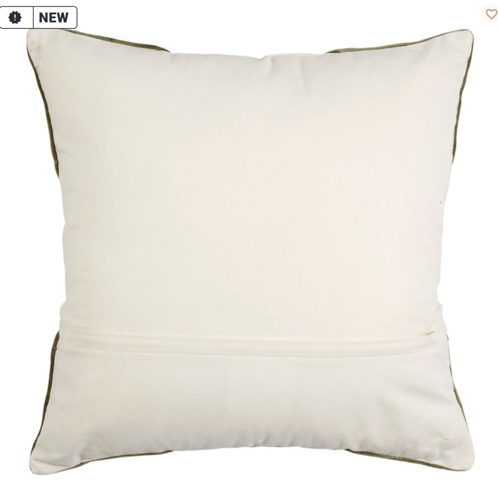 COUSSIN FLORILENE KAKI 45X45CM