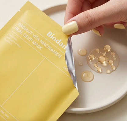 Masque Biodance - Radiant Vita Niacinamide, Masque Profond Authentique à la Niacinamide et aux Vitamines Éclat x 1pc