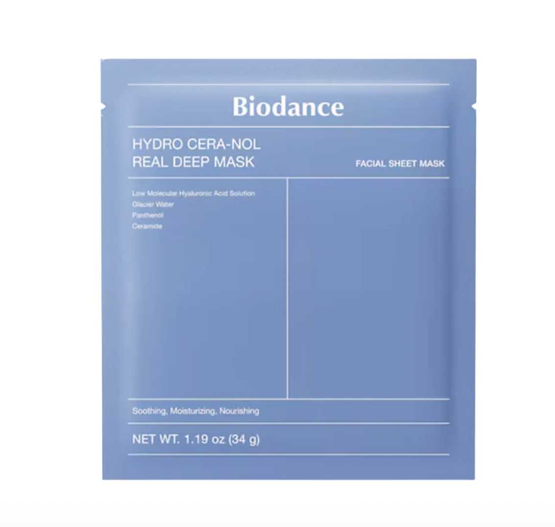 Masque Biodance - Hydro Cera-Nol, Masque Hydrogel Apaisant Profond à la Céra-Nol x 1pc