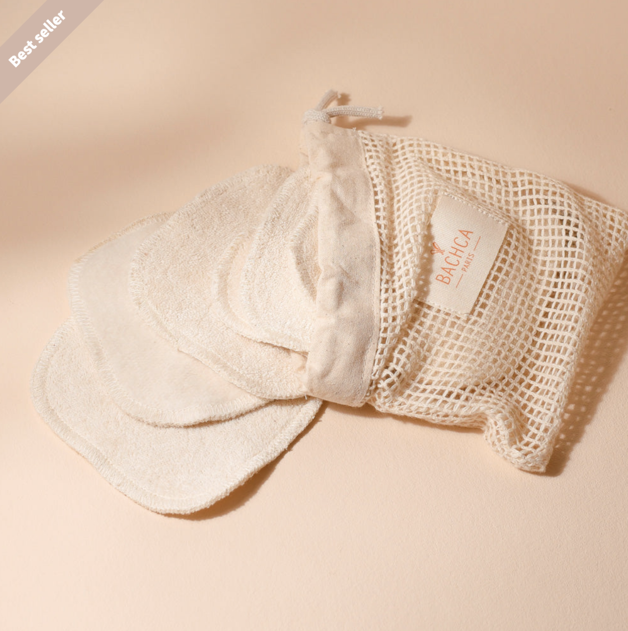7 cotons réutilisables + filet de lavage