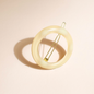 Barrette ronde ivoire