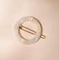 Barrette ronde Nacre
