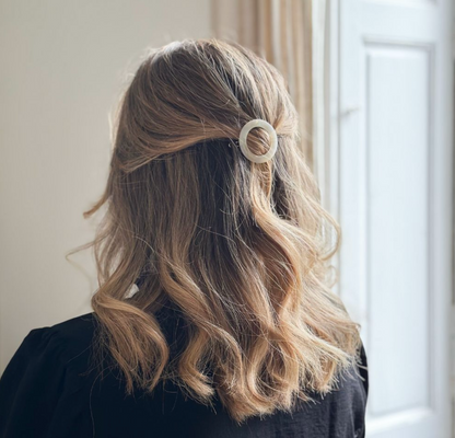 Barrette ronde Nacre