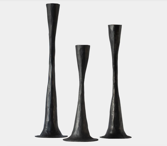 Bougeoir Ashraf noir - MOYEN 24 cm