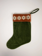 Chaussette de Noël Daisy vert/rouille