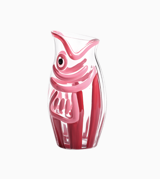 Vase verre poisson rouge L12,5 P12 H23cm