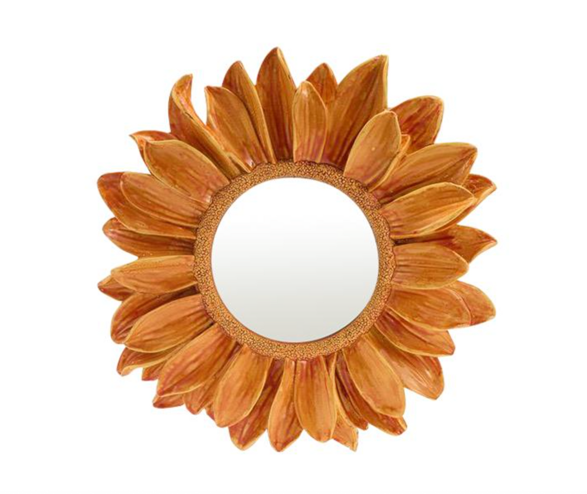 MIROIR FLEUR ORANGE 17,5CM (Copie)