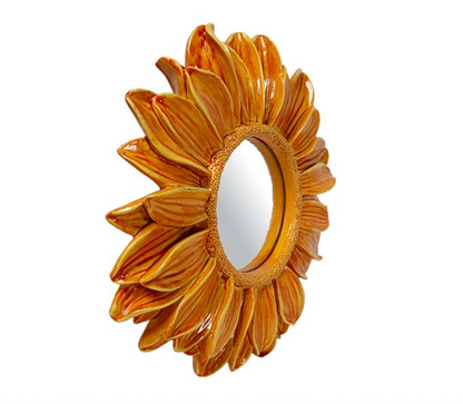 MIROIR FLEUR ORANGE 17,5CM (Copie)