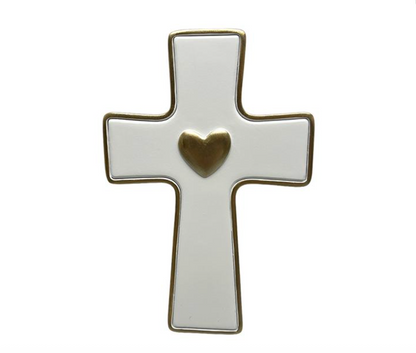 Déco murale croix coeur 10x15cm