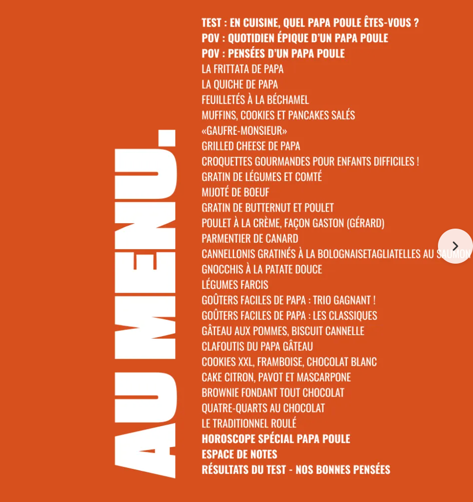 PAPA POULE - Livre de cuisine