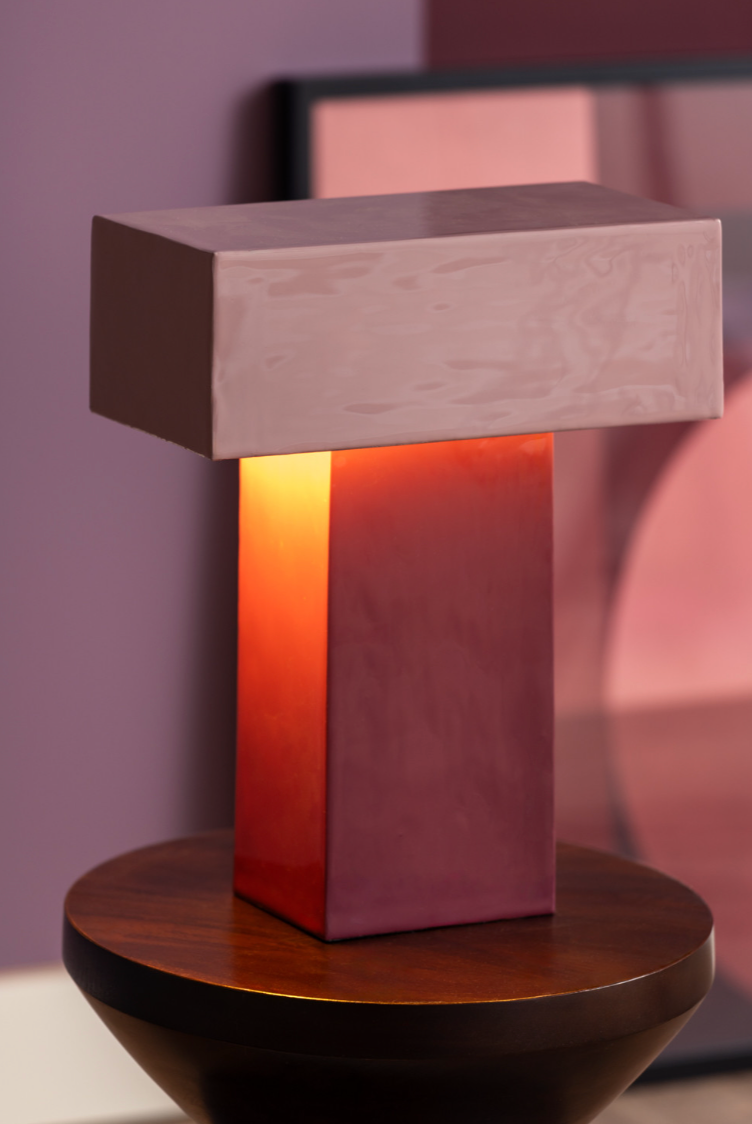 Lampe Grato Recto Mauve & Lavande