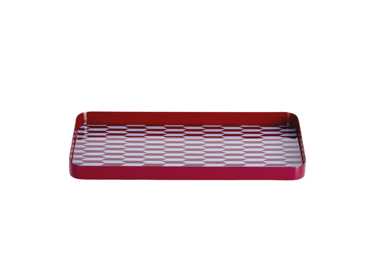 PLATEAU - Salerno Rectangle Medium Burgundy