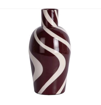 Vase Dublin Swirl Burgundy