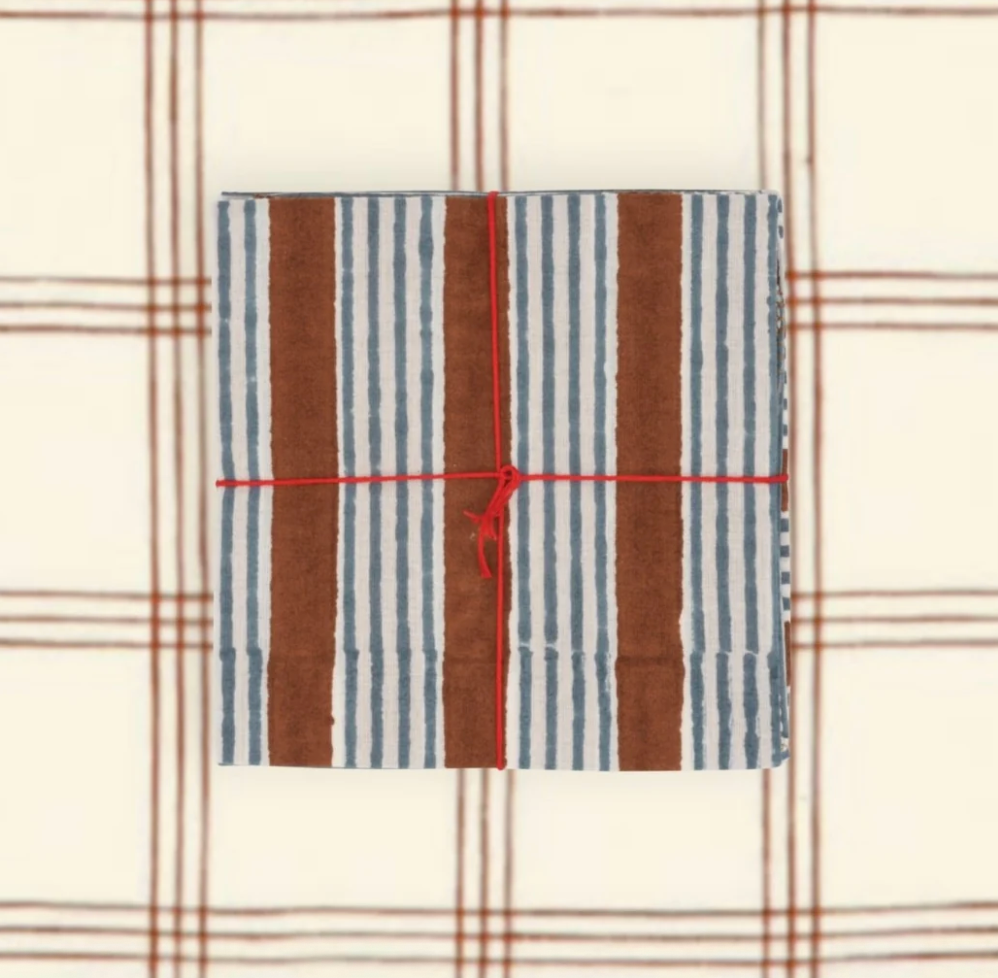 Serviettes de table x4 - Alice Tobacco
