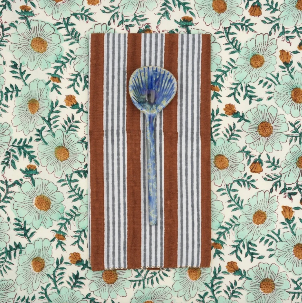 Serviettes de table x4 - Alice Tobacco