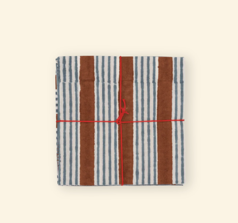 Serviettes de table x4 - Alice Tobacco