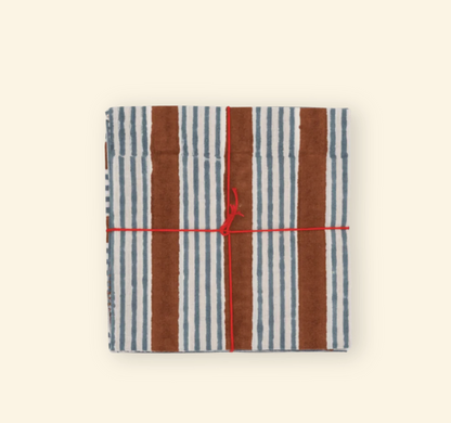 Serviettes de table x4 - Alice Tobacco