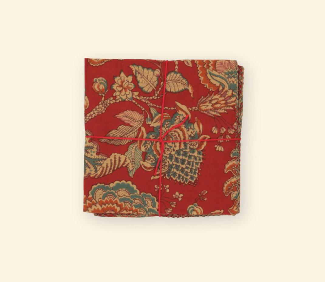 Serviettes de table x4 - Edelweiss Garnet