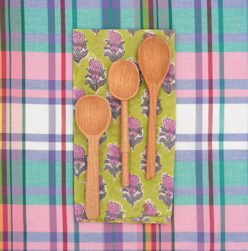 Serviettes de table x4 - Jonquille Lime