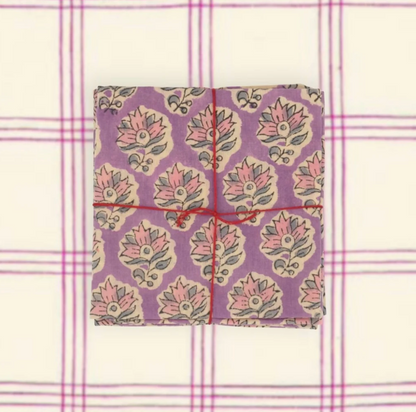 Serviettes de table x4 - Oxalis Violet