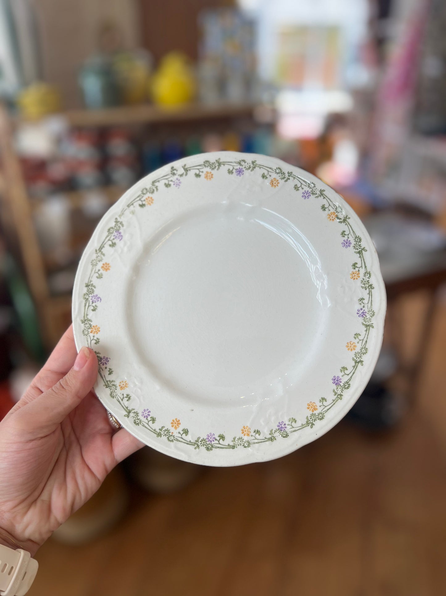 Assiettes vintage dessert terre de fer