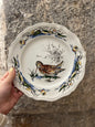 Assiettes plates vintage Sologne - Bécasse