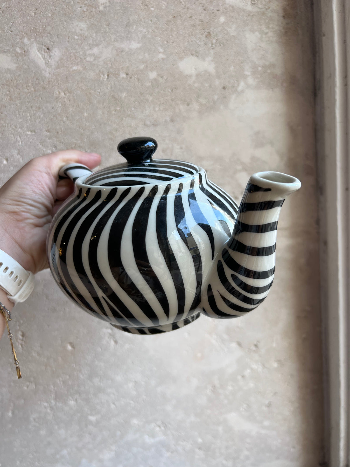 Théière zèbre vintage