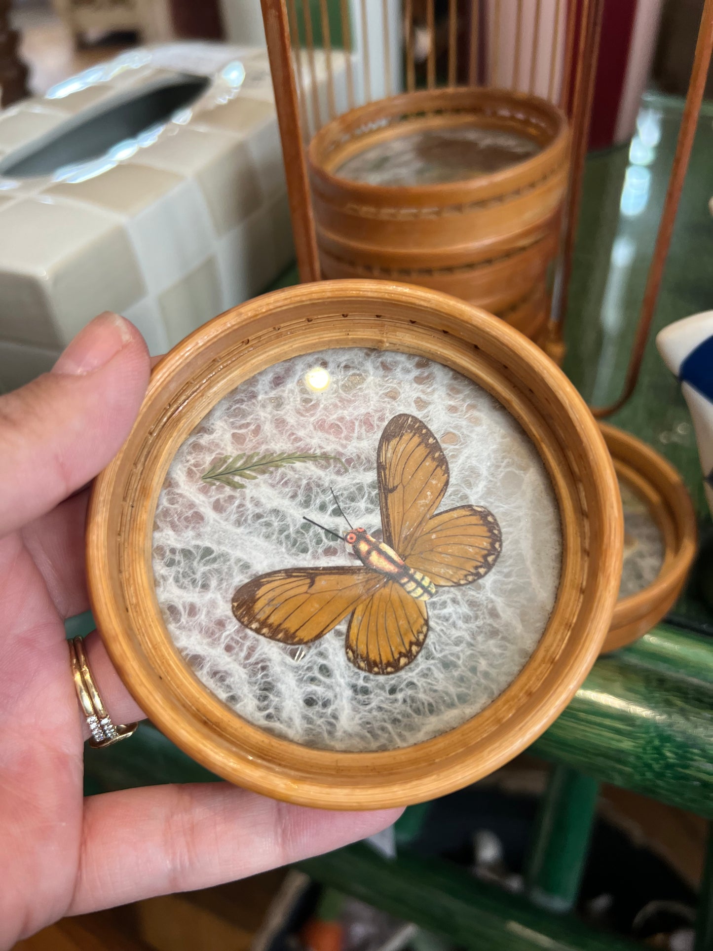 Dessous de verre vintage