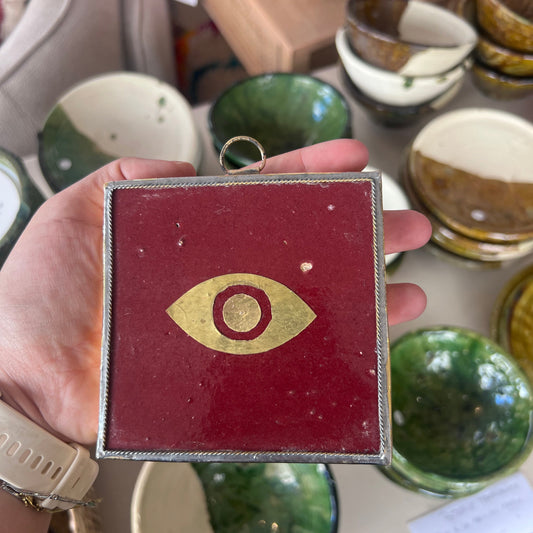 Carreau de zellige - Œil rouge  - Maroc