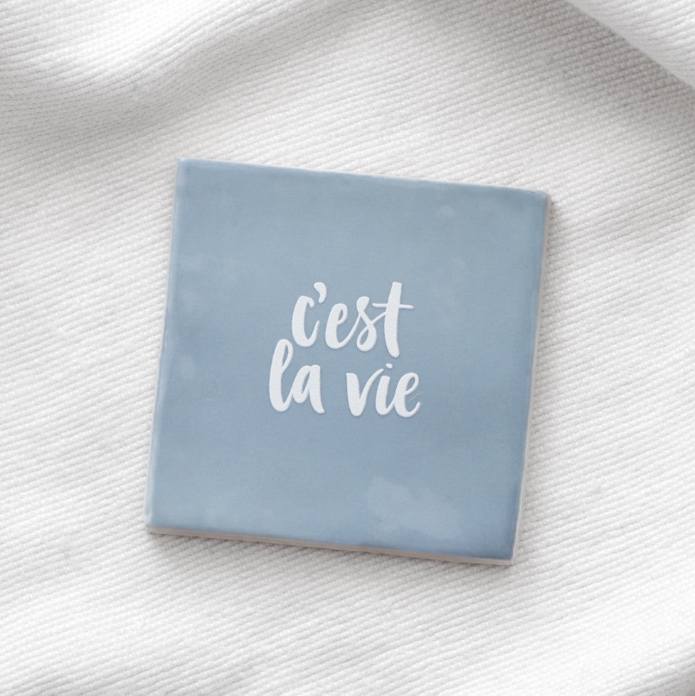 Carreau céramique C’est la vie - bleu
