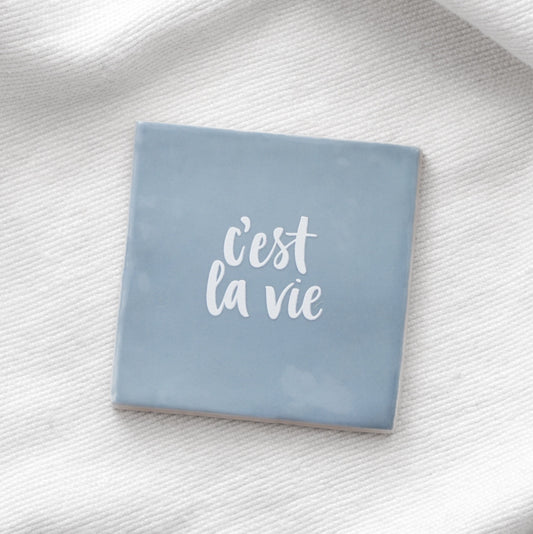Carreau céramique C’est la vie - bleu