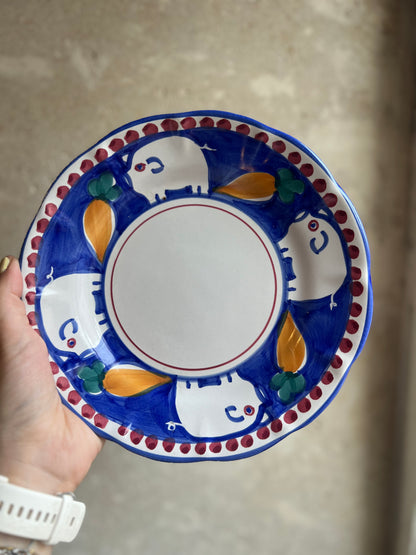 Assiettes italiennes peintes main - dessert