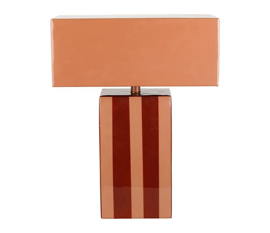LAMPE ARTY FUN BORDEAUX+ROSE 32X15.5XH40CM