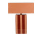 LAMPE ARTY FUN BORDEAUX+ROSE 32X15.5XH40CM