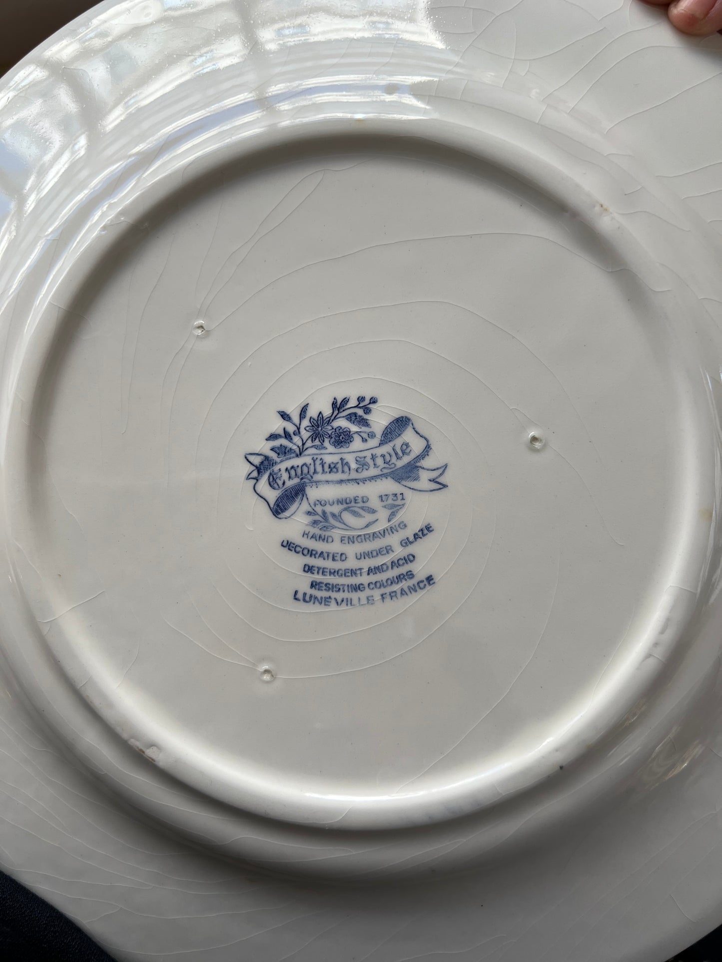 Assiettes plates vintage vertes