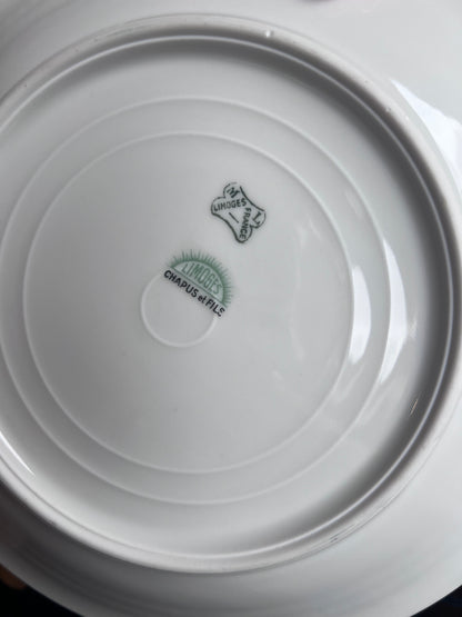 Assiettes dessert vintage fleuries