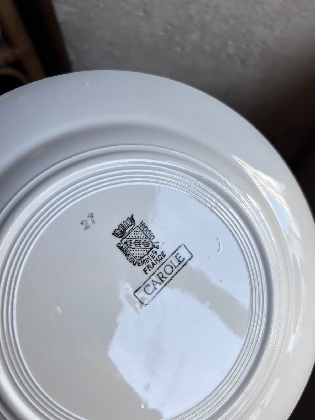 Assiettes plates vintage Terre de fer